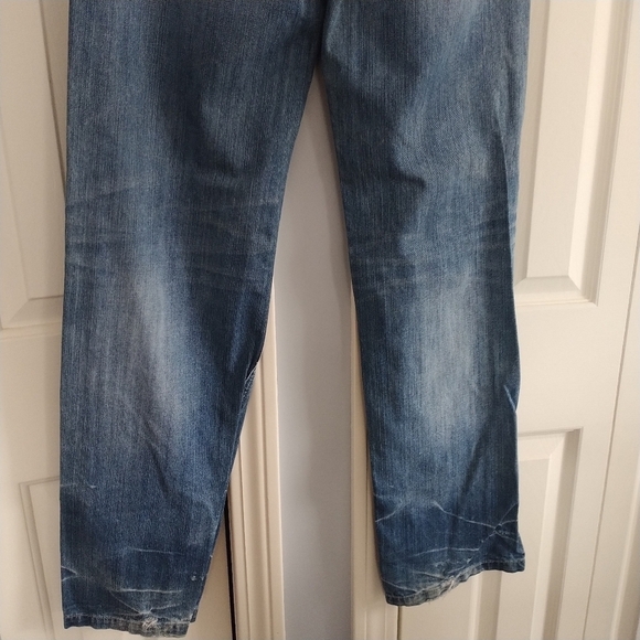 London Jeans Distressed Light Wash Straight Leg Jeans 6 - Picture 8 of 12